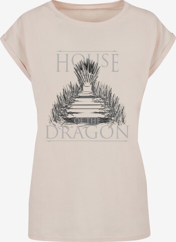 F4NT4STIC Shirt 'House Of The Dragon Throne' in Beige: front