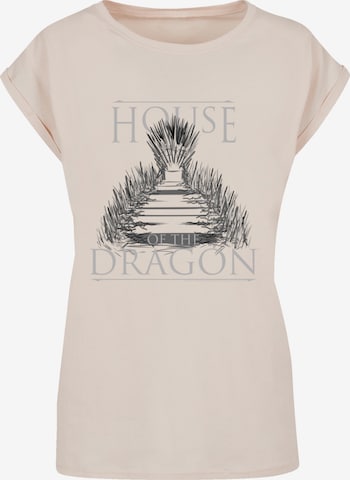 F4NT4STIC T-Shirt 'House Of The Dragon Throne' in Beige: Vorderseite