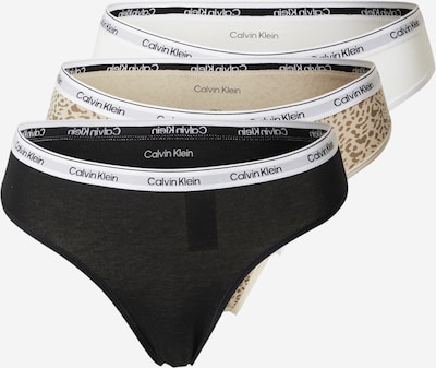 Moteriškos kelnaitės iš Calvin Klein Underwear, spalva – šviesiai ruda / rausvai pilka / juoda / balta, Prekių apžvalga