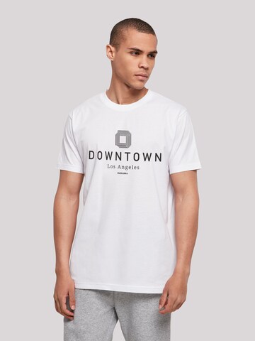 T-Shirt 'Downtown LA' F4NT4STIC en blanc : devant