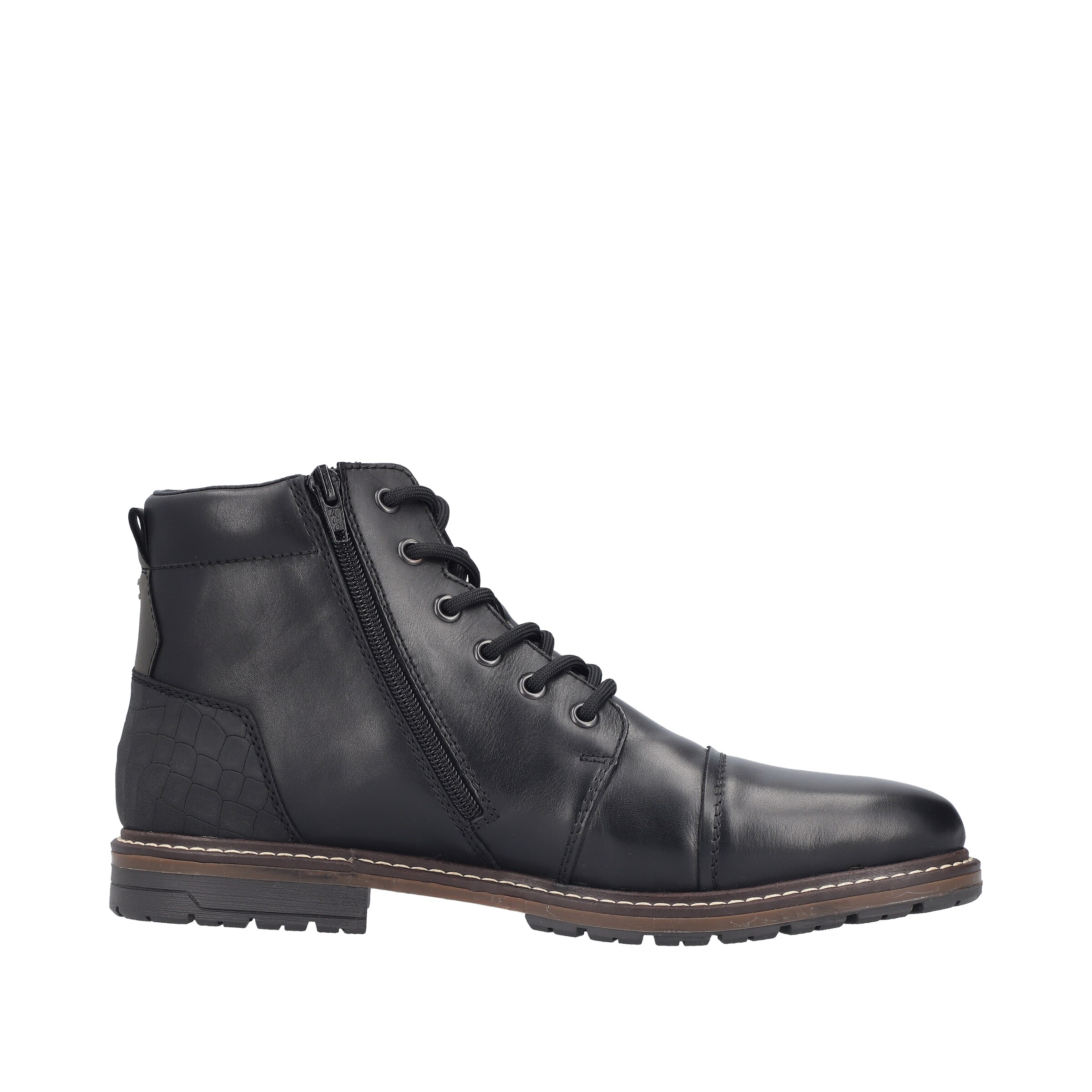 Rieker Schnürstiefel in Schwarz