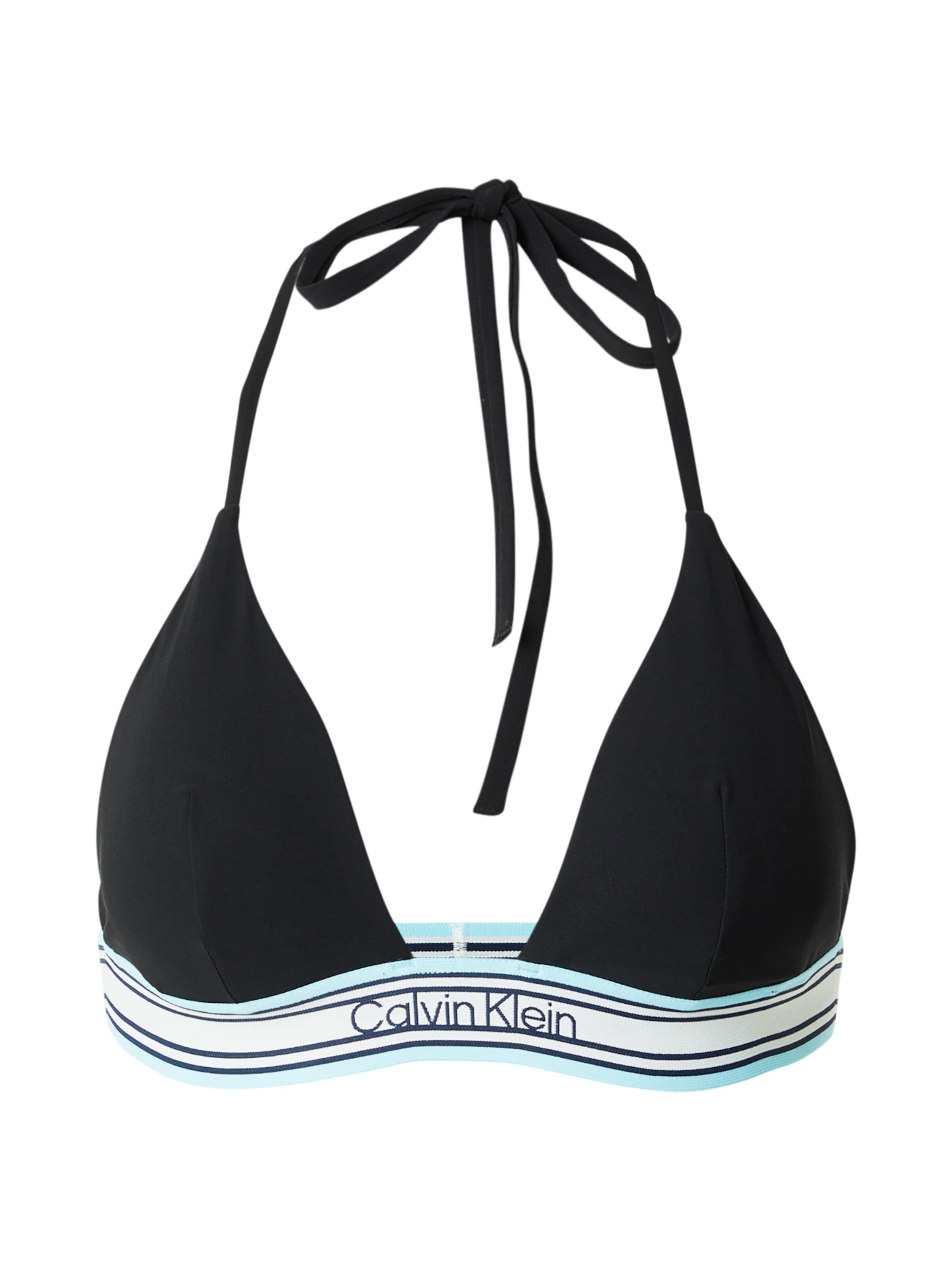 Calvin Klein Swimwear Треугольник Верх бикини в Черный: спереди