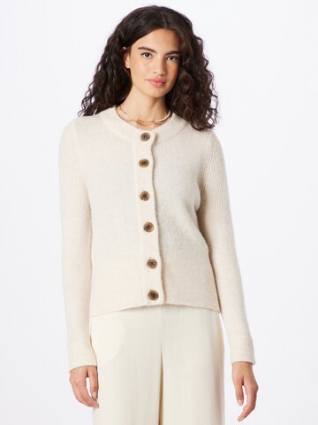 Cardigan SELECTED FEMME en beige : devant