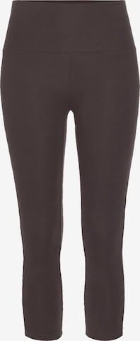 LASCANA Skinny Pajama Pants in Brown: front