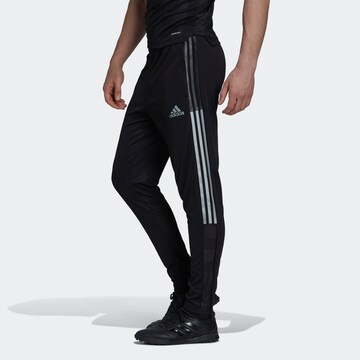 ADIDAS PERFORMANCE Tapered Urheiluhousut värissä musta