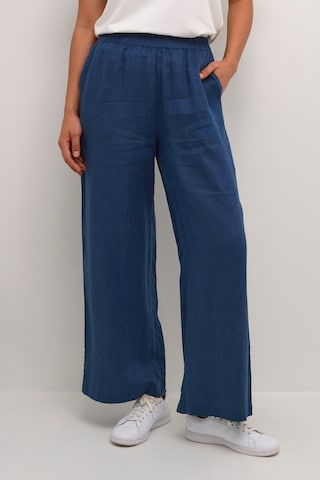 CULTURE Wide leg Broek 'Molly' in Blauw: voorkant