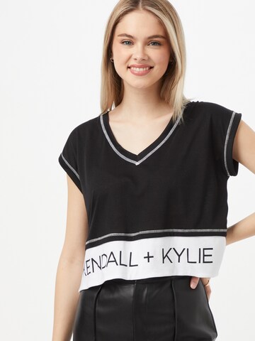 KENDALL + KYLIE T-Shirt in Schwarz: predná strana