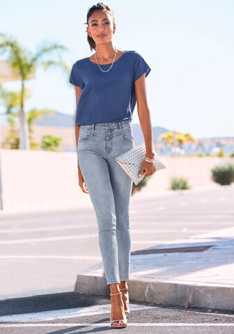 LASCANA Skinny Jeans in Blauw