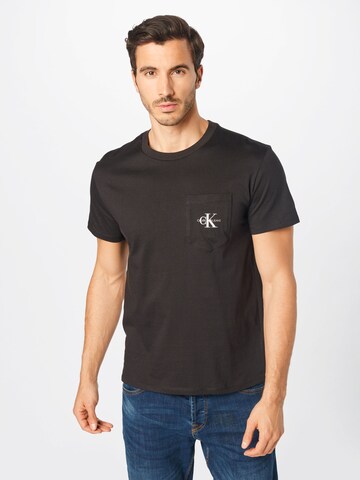 Calvin Klein Jeans - Ajuste regular Camiseta en negro: frente