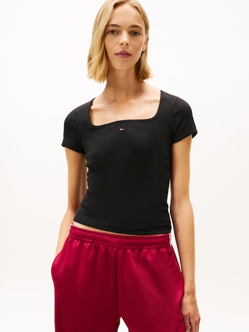 Tommy Jeans Tričko – černá: přední strana