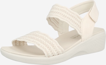 SKECHERS Сандали 'ARYA - FAVORITE FINDS' в бяло: отпред
