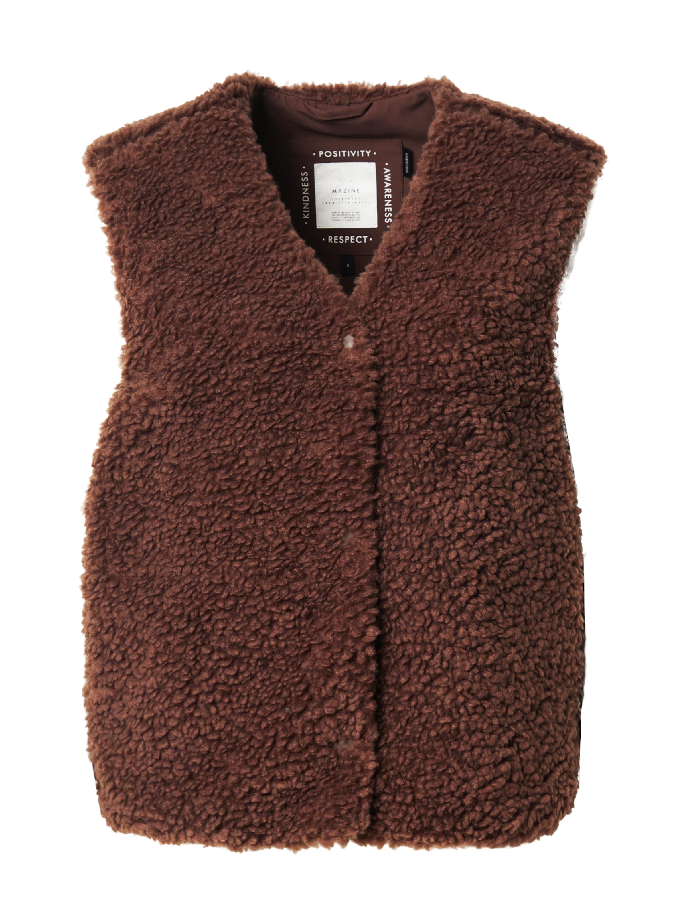 Gilet mazine en marron : devant