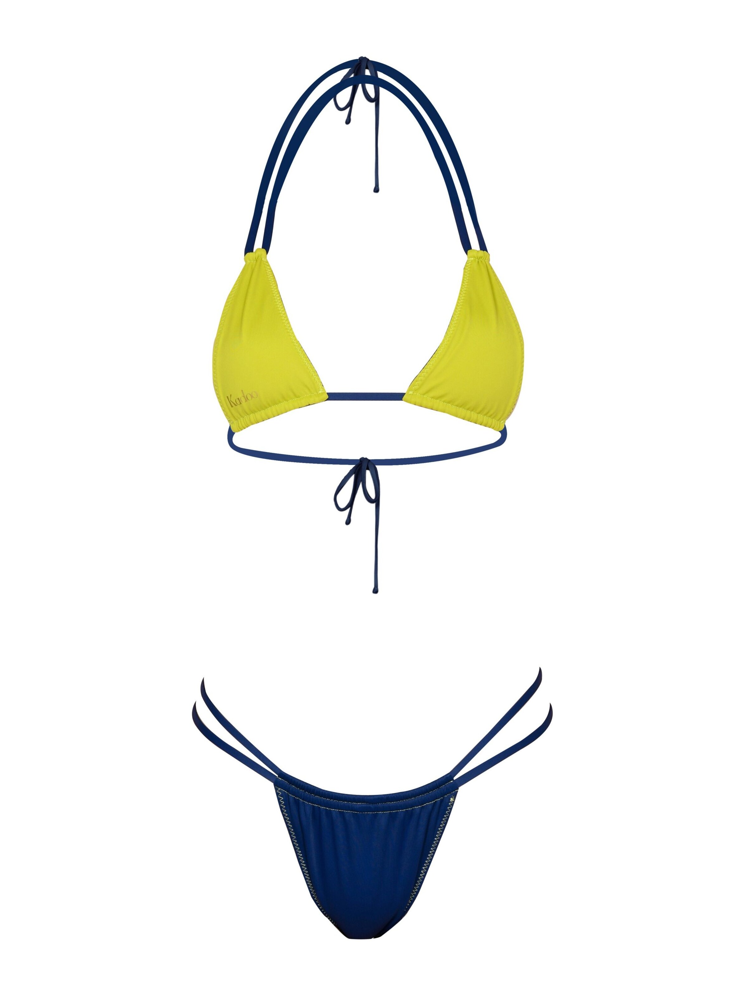 Triangle Bikini Kadoo en bleu : devant