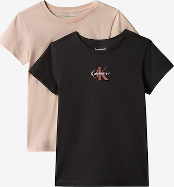 Calvin Klein Jeans Normalny krój Koszulka w kolorze różowy: przód