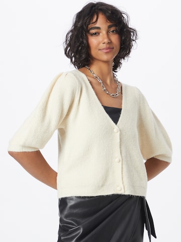 PIECES Knit Cardigan in Grey: front