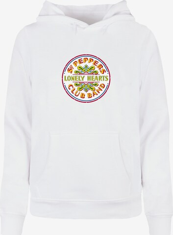 Merchcode Sweatshirt 'Beatles - St Peppers Lonely Hearts' in White: front