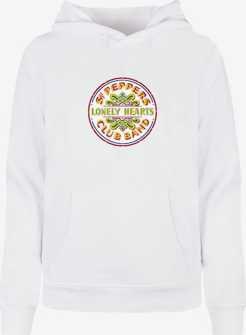 Merchcode Sweatshirt 'Beatles - St Peppers Lonely Hearts' in Wit: voorkant