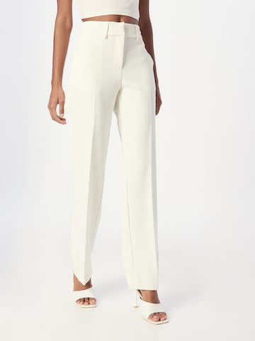 Y.A.S Flared Pleated Pants 'Bluris' in White: front
