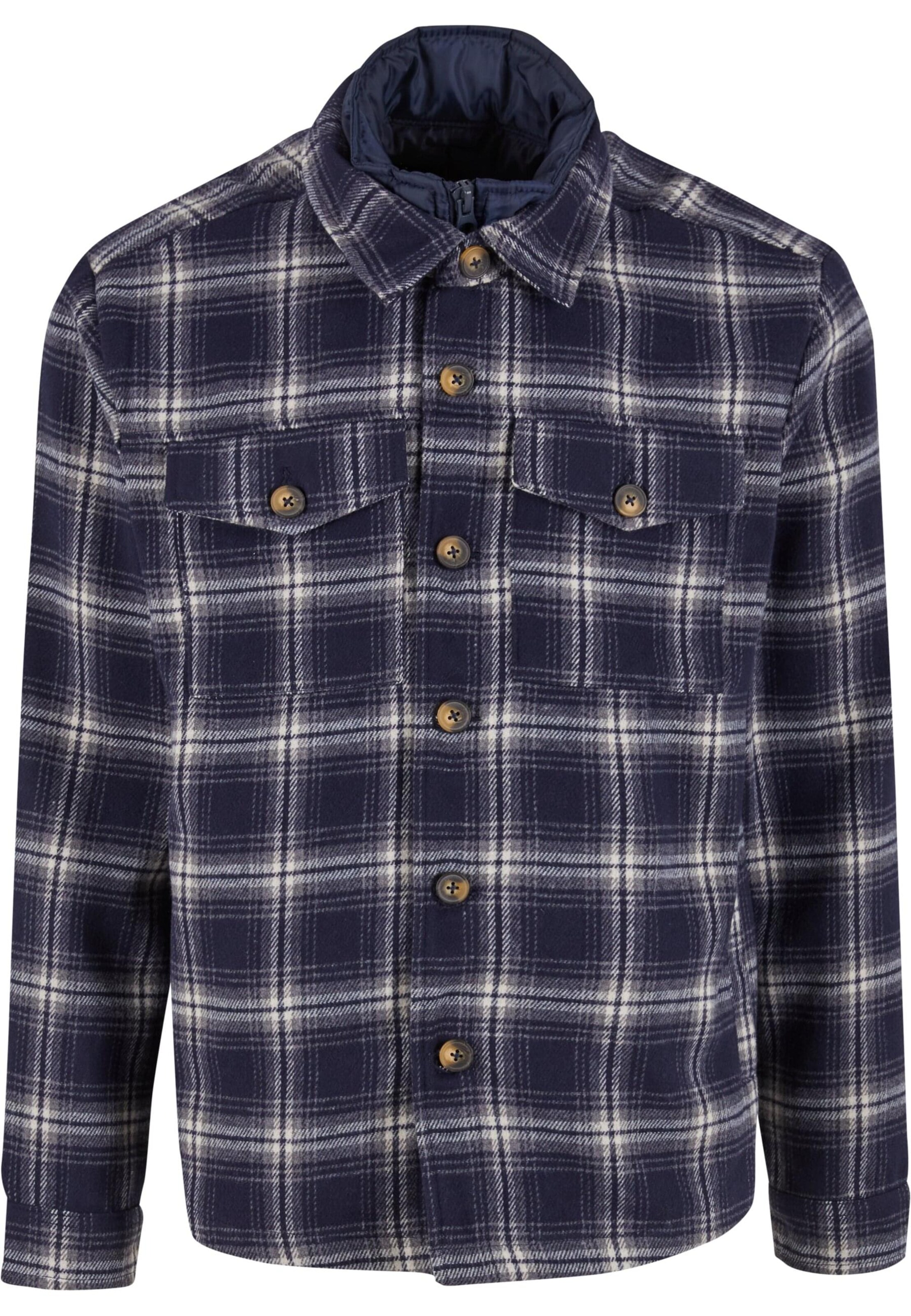 INDICODE JEANS Přechodná bunda 'Benito' – modrá: přední strana