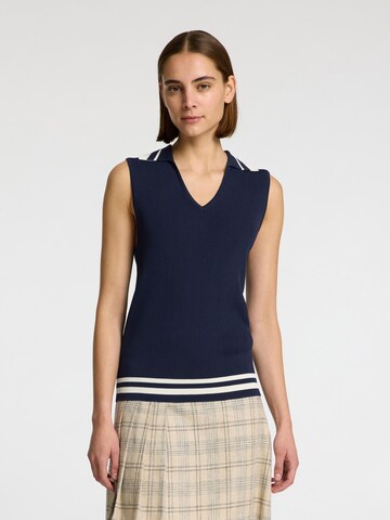 Tops en tricot SELECTED FEMME en bleu : devant