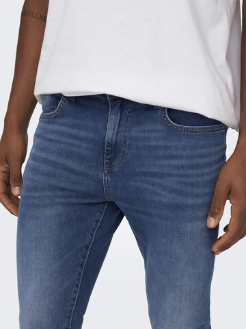 Only & Sons Skinny Jeans 'Fly' in Blau