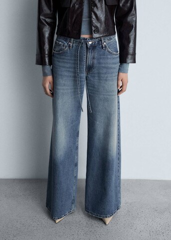 MANGO Wide leg Jeans 'Olivia' in Blauw: voorkant