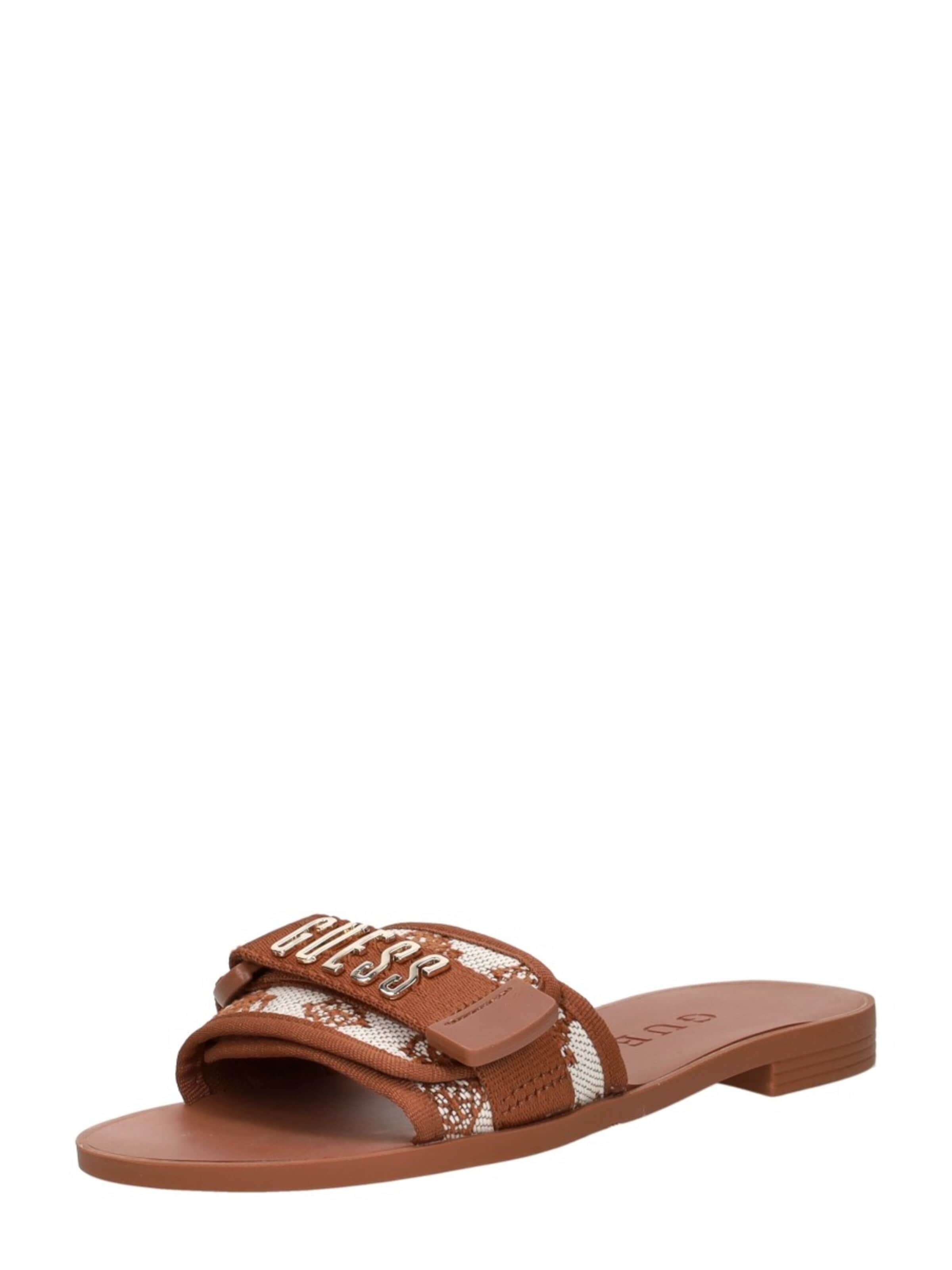 GUESS Huisschoenen 'Elyze' in Bruin: voorkant