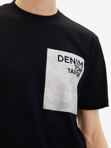 TOM TAILOR DENIM T-Shirt in Schwarz