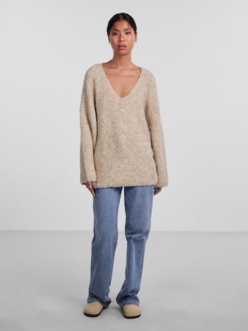 PIECES Pullover 'Fika' in Beige