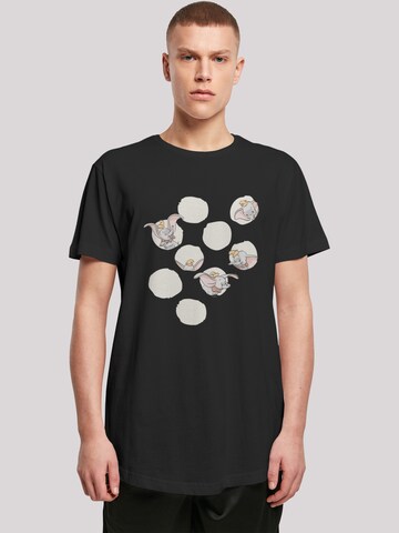 F4NT4STIC Shirt 'Disney Dumbo Peekaboo' in Zwart: voorkant