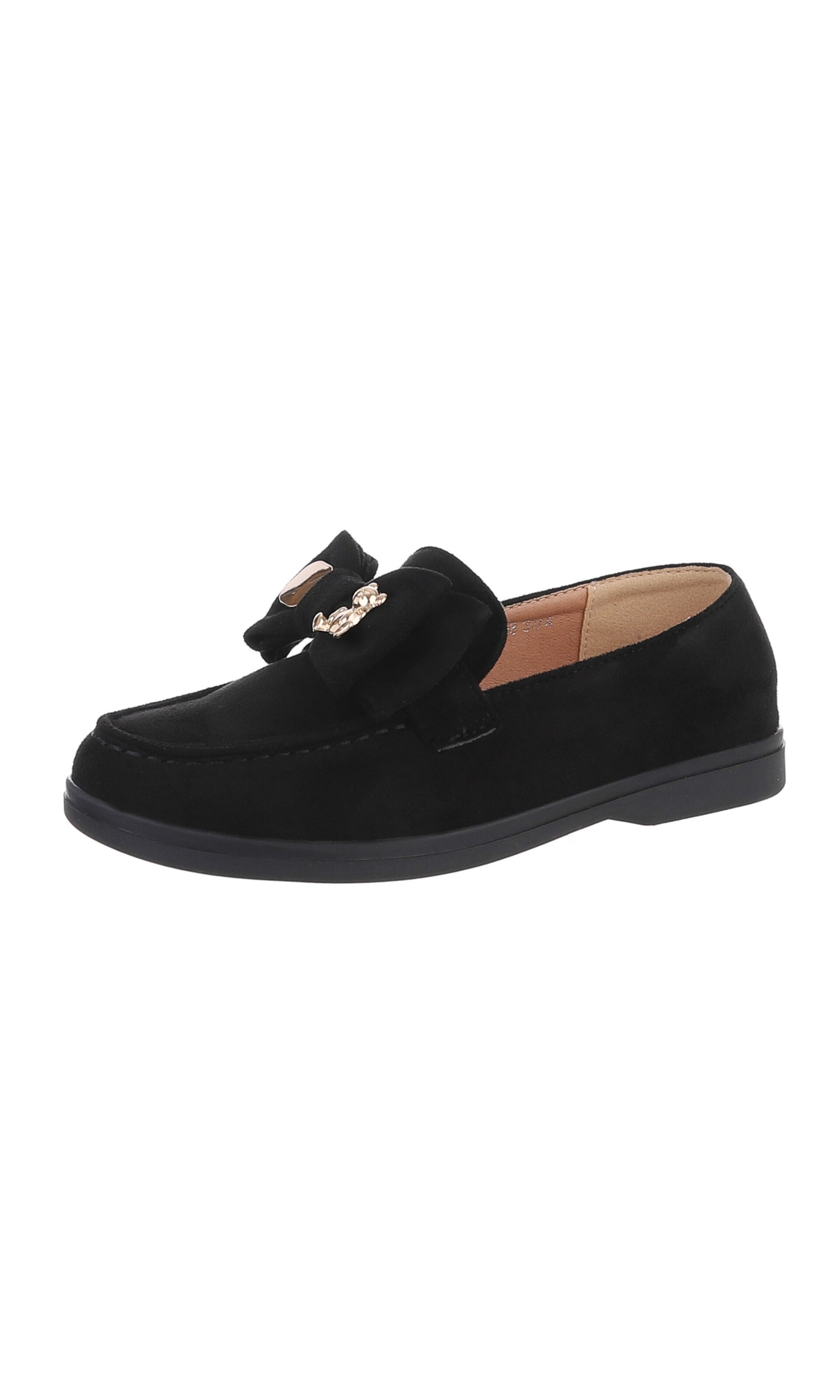 Ital-Design Moccasins in Black: front