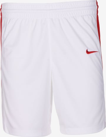 NIKE Loose fit Workout Pants in White: front