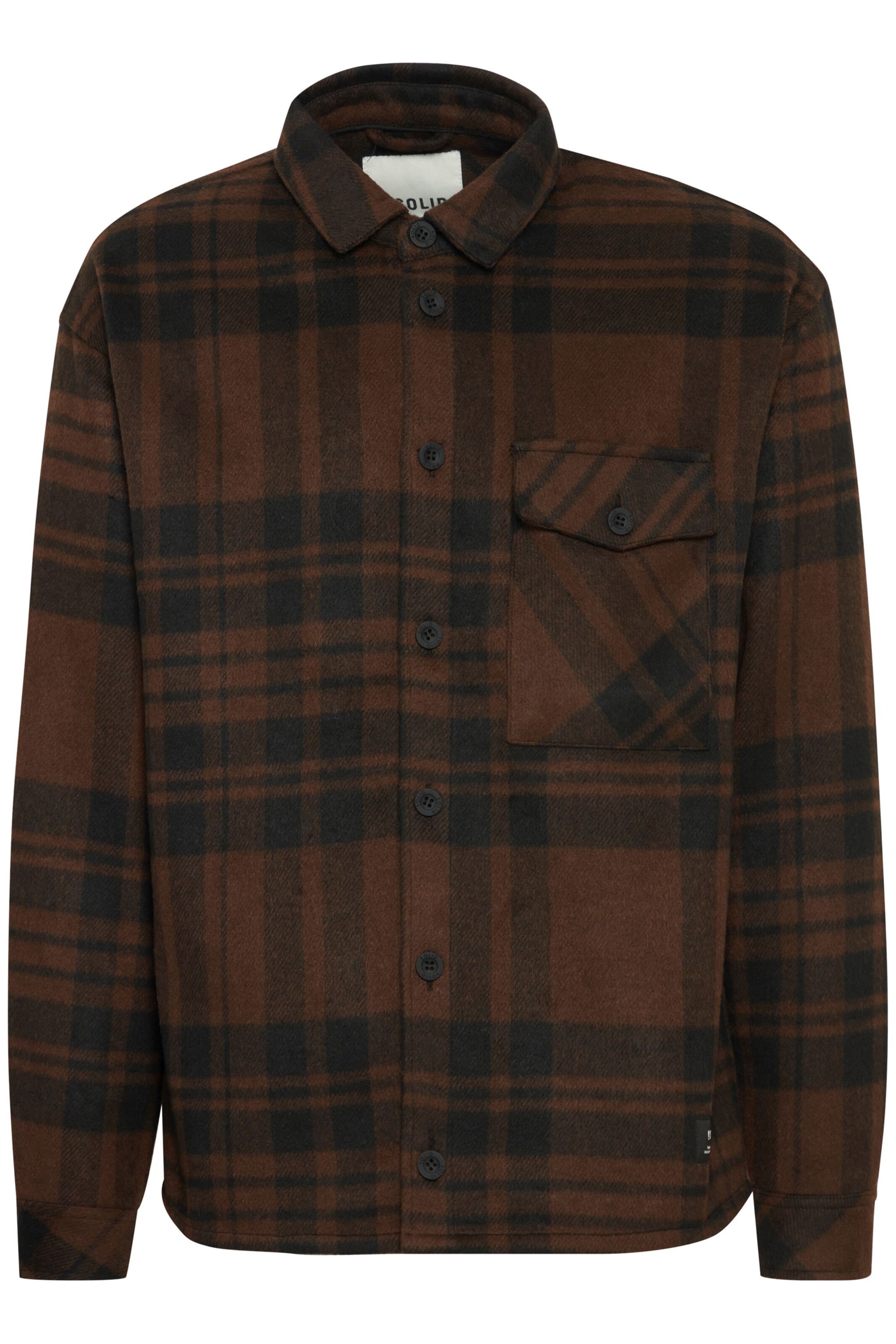 !Solid - Camisa em castanho: frente