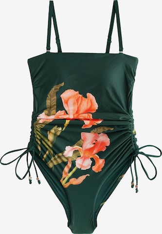 žalia Next Bandeau Maudymosi kostiumėlis: priekis