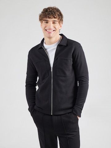 Giacca di felpa 'SLHJACKIE' di SELECTED HOMME in nero: frontale