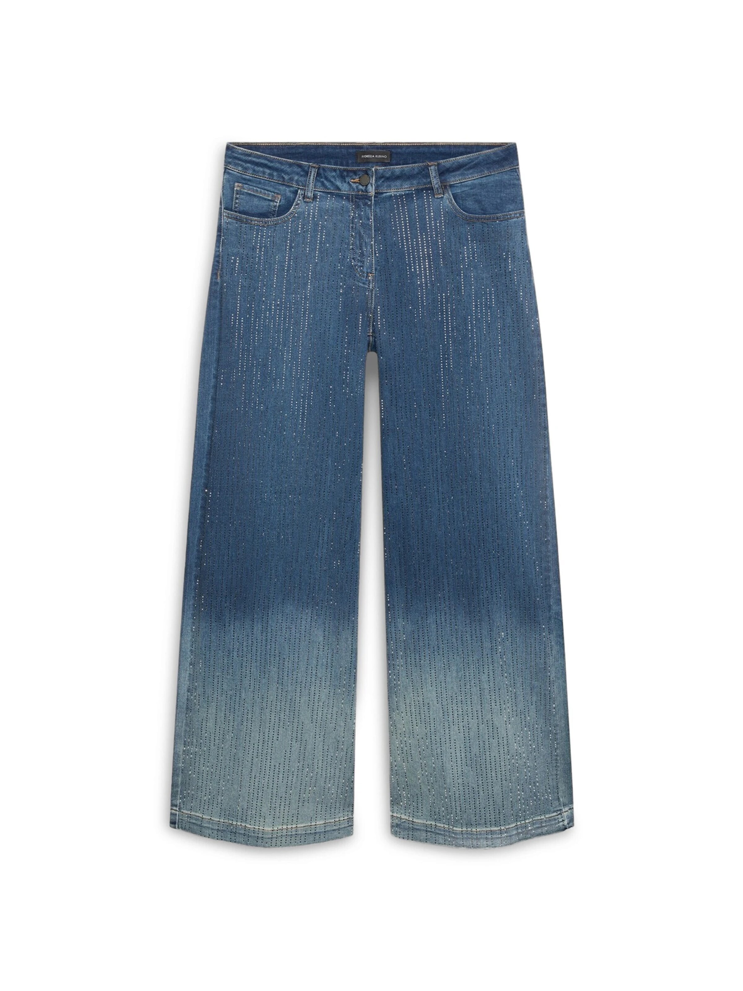 Wide Leg Jean Fiorella Rubino en bleu : devant