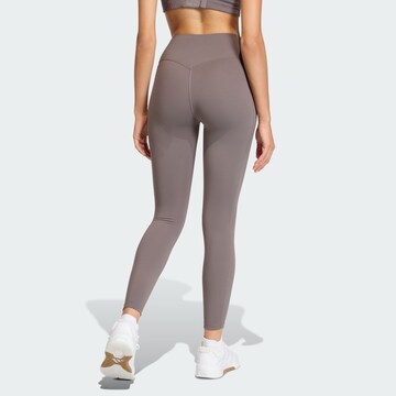 ADIDAS PERFORMANCE Skinny Workout Pants 'Optime Power' in Grey
