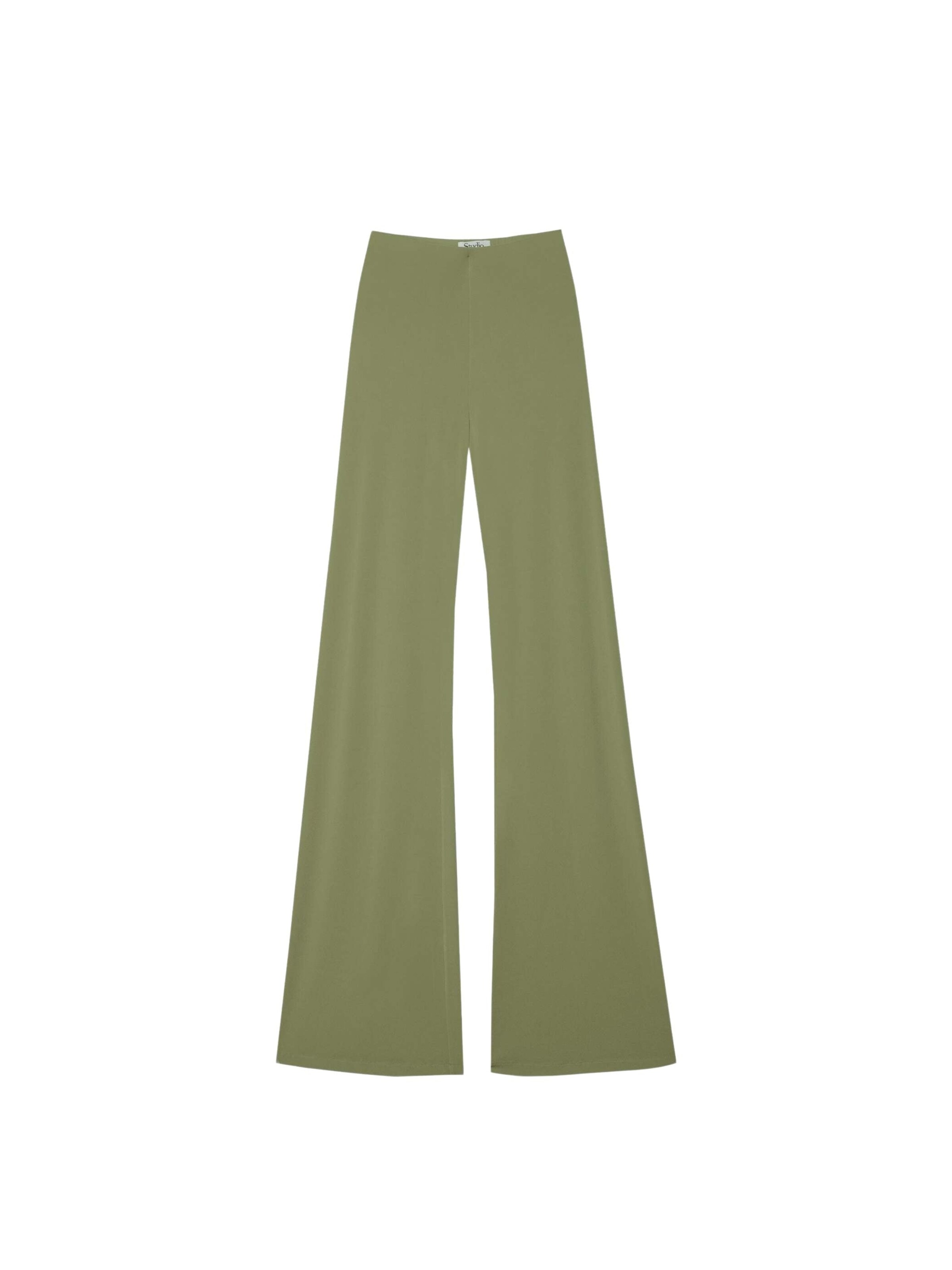 THE-ARE - Pierna ancha Pantalón en verde: frente