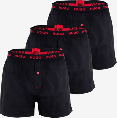 HUGO Boxers en rouge feu / noir, Vue avec produit