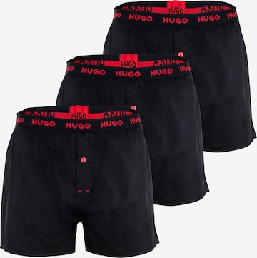 HUGO Red Boxer shorts in Black: front