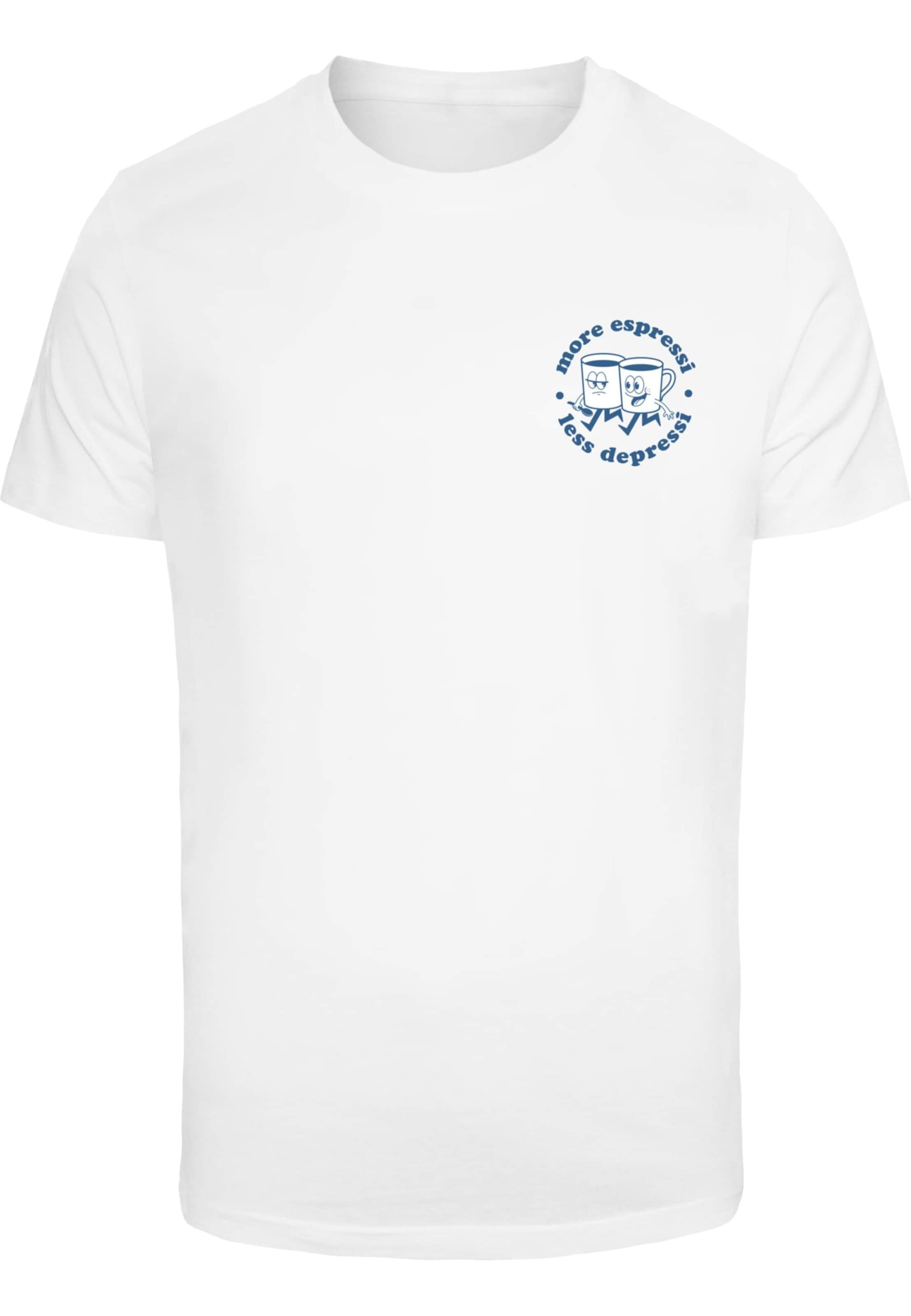 Mister Tee Bluser & t-shirts 'More Espressi' i hvid: forside