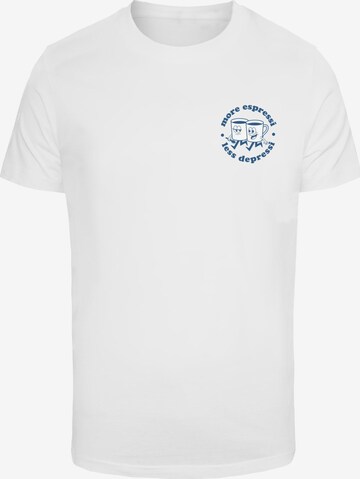 Mister Tee Shirt 'More Espressi' in White: front