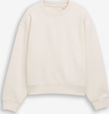 TOM TAILOR Sweatshirt in Beige: front