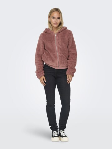 ONLY Fleece Jacket 'Newanna' in Pink