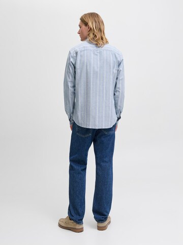 JACK & JONES Slim fit Button Up Shirt 'JPRBLUBrook' in Blue