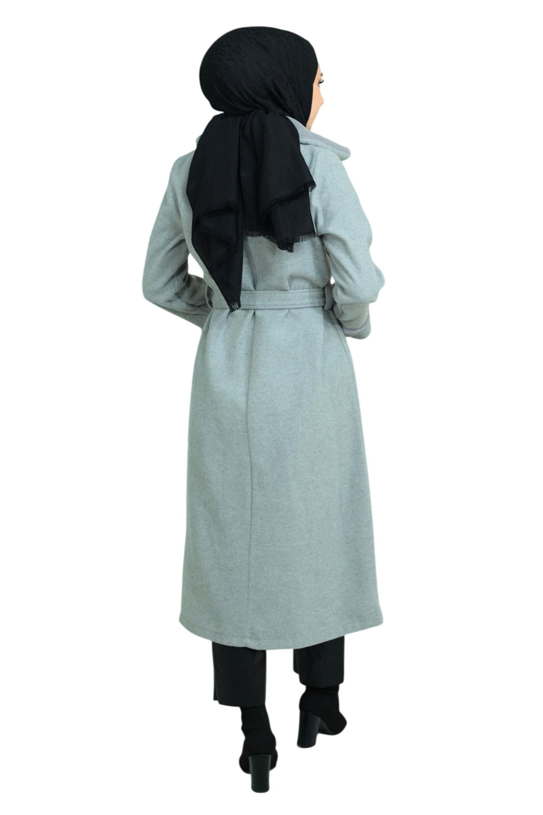 Manteau mi-saison MODAMIHRAM en gris