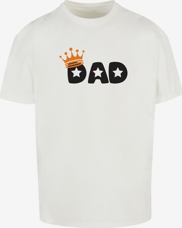 Merchcode T-'Shirt 'Fathers Day - King Dad' in Weiß: predná strana