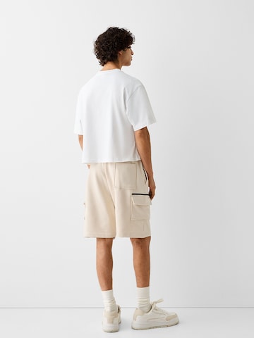 Bershka Loosefit Shorts in Beige