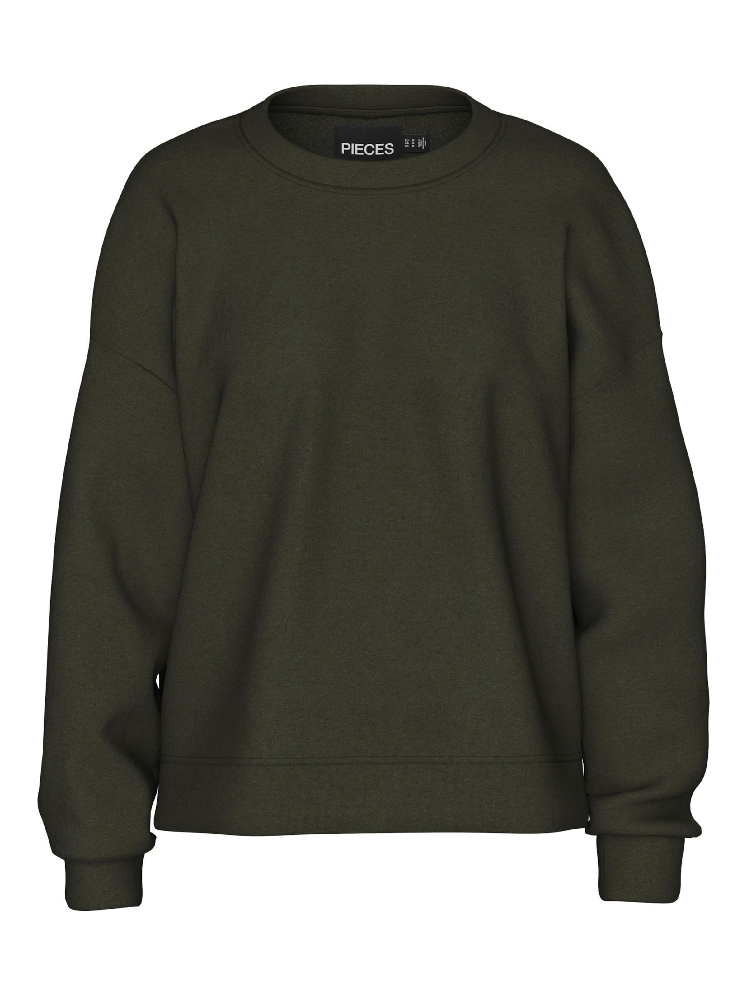 PIECES Sweatshirt 'PCChilli' in Green: front