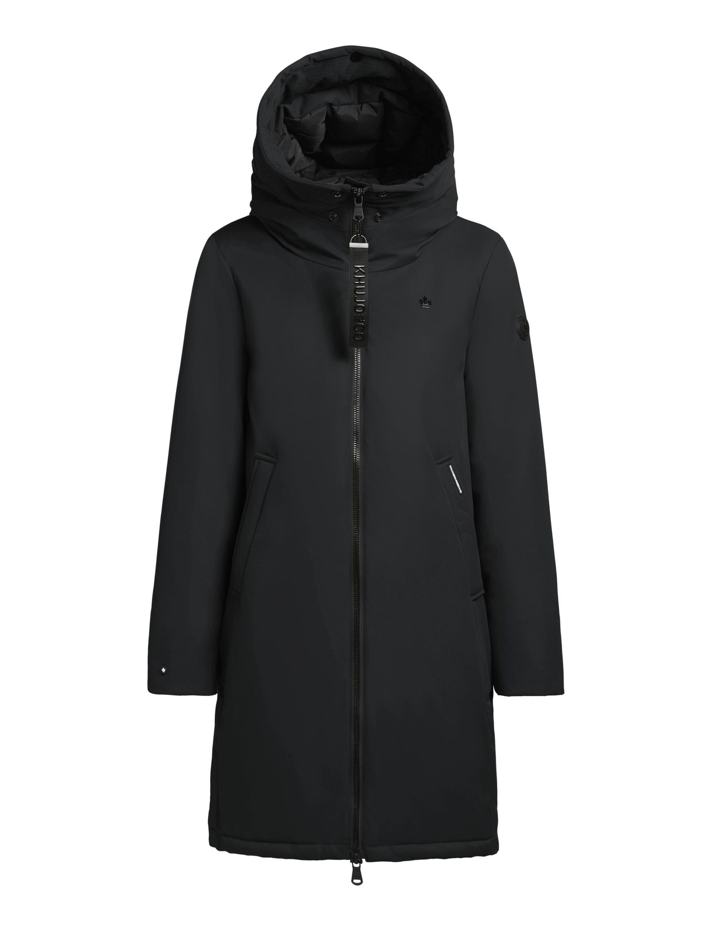 khujo Between-seasons coat 'Yaak3-YM' in Black: front